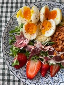 Real food - iberian ham and eggs in keto
